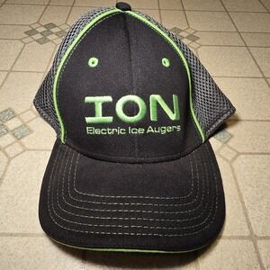 Ion Electric Ice Augers - Baseball / Fitted Hat - Ice Fishing Black M/L NWT